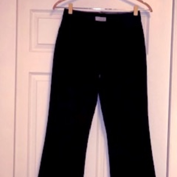 bootleg black trousers